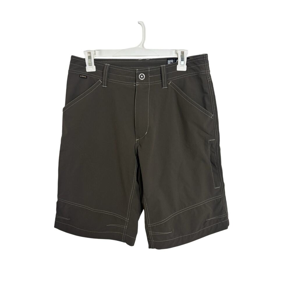 Kuhl Dark Brown Renegade Shorts 32 Hiking 10” Gorpcore UPF 50 Zipper Pockets
